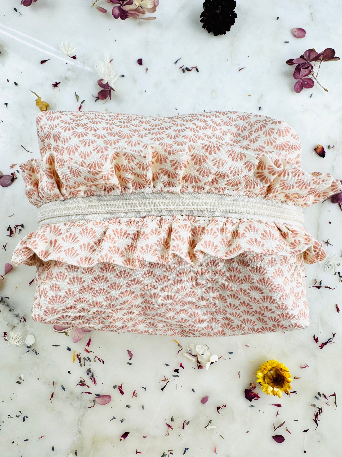 Beauty Bag - Ruffled Flower Petals